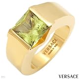 Gianni Versace! V_Colors Collection! Made in Italy Fashionable Ring 2.70ctw Quartz Made of 18K Yellow Gold