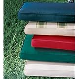 Deluxe Swing Bench Cushion Square Corners With Ties 46 X 17-1 2 X 3H -Forest Green by Plow & Hearth