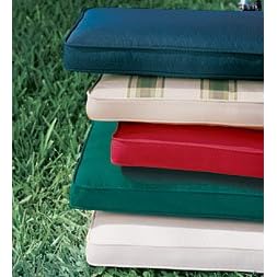 Deluxe Swing Bench Cushion Square Corners With Ties 46 X 17-1 2 X 3H -Forest Green from Swings & Rockers Gliders