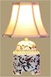 Asian Furniture & Decor- 13" Chinese White Porcelain Birds & Flowers Oriental Jar Desk Lamp