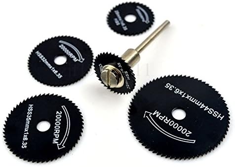 6Pcs HSS Wheel Cutting Blades Set Saw Disc for Drills and Rotary Tools
