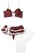 Escante Women's Xxxmas Plaid Cutie,Plaid/White,Small
