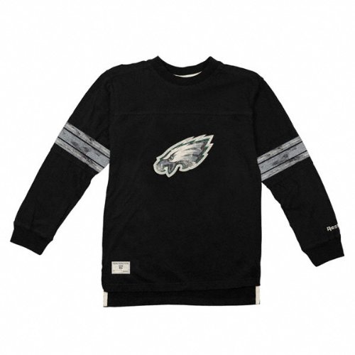 Philadelphia Eagles Youth Vintage Jersey Crewneck Long Sleeve T-Shirt
