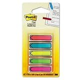 Arrow 1/2 Flags, Five Assorted Bright Colors, 20/Color, 100/Pack
