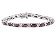 14K White Gold Ruby and Diamond Bracelet