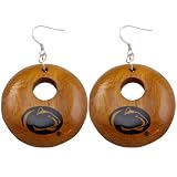 NCAA Dayna U Penn State Nittany Lions Round Wooden Earrings