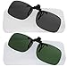 Clip On Sunglasses Polarized Sunglasses to Clip onto prescription Eyeglasses Flip Up for Men and Women Case Included Set of Smoke and G15