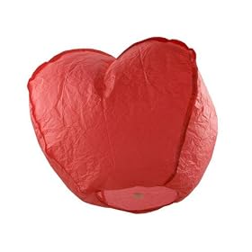 Heart Shaped Chinese Sky Lanterns - Ideal for Weddings and Anniversaries
