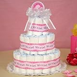 It's a Girl Diaper Cake - 3 Tier