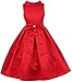 Little Girls Bridal Dull Satin Bow Rhinestone Flowers Girls Dresses