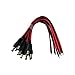 iMBAPrice iMBA-CCTV-PGTM-10 CCTV Security Camera DC Male Power Plug Pigtail Cable - Pack of 10 (Black/Red)