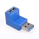 niceEshop(TM) USB 3.0 A Male to A Female M/F 90 Degree Angled Adapter / Plug / Converter