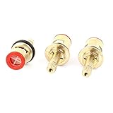 uxcell　水栓バルブコア　セラミック製ブラストーン　 49mm長さ　 3mmメススレッド　3個入り