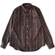 SNOID/スノイド OLD LOGO L/S Shirt Brown【SSH-012・チェックシャツ】