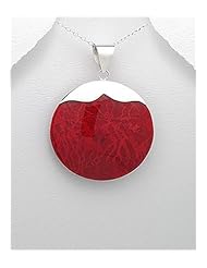 Sponge Coral Pendant Necklace In 92.5 Sterling Silver