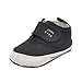 Weixinbuy Baby Boy's Canvas Soft Sole Velcro Sneaker High Shoe Black M