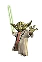 RoomMates RMK1402GM Star Wars: the Clone Wars Yoda Glow in the Dark Giant Wall Decal