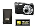 COOLPIX S550 10MP Digital Camera with Leather Camera Case and Extended Warranty, Graphite Black