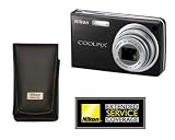 cheap COOLPIX S550 10MP Digital Camera with Leather Camera Case and Extended Warranty, Graphite Black