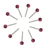JINTONG ゴム砥石 2.35mmシャンク コーン ヘッド セラミック 研磨 マウント10個入り