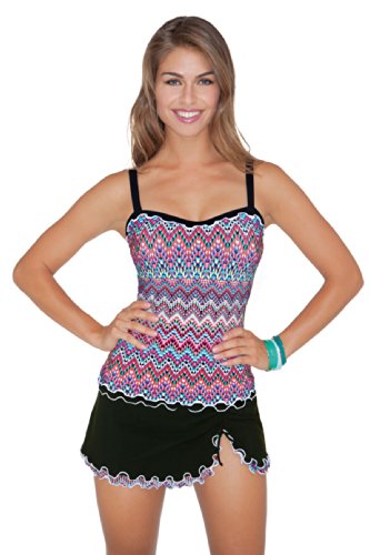 Profile by Gottex Women's Party Time Underwire Bra Tankini Top (D Cup)