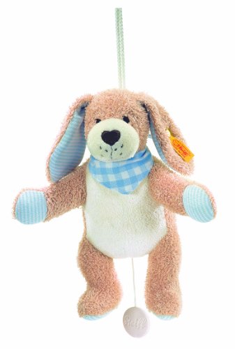 Steiff 238017 - Gute Nacht Hund Spieluhr 20 cm, beige / blau Preisvergleich