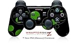 Sony PS3 Controller Skin Lots of Dots Green on Black