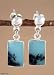 Opal earrings, 'Inca Skies'