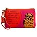 Coach Bonnie Canvas Retro Graphic Wristlet Wallet Case Bag Large 42572 Orange Fuchsia