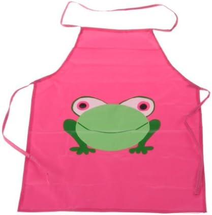 Magnoliar Cute Children Waterproof Apron with Cartoon Frog Prints