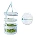 Happy Hydro Hanging Plant and Bud Drying Rack, 4 Tier Collapsible Hydroponic Dry Net for Herbs & Tea with Carry Bag 24 inch x 48 inch