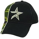MLB HOUSTON ASTROS CAMO BLACK VELCRO BASEBALL HAT CAP