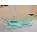 Glass Tub - Slipper Style Aqua Glass Bathtub 