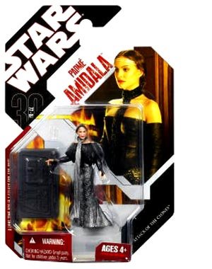 41xWO79bVJL Star Wars 3.75 Basic Figure Padme with Black Leather Outfit