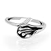 925 Oxidized Sterling Silver 3D Calla Lily/Arum Lily Flower Wrap Band Ring Women Jewelry Size 8