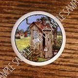 OUTHOUSE RACCOON BATHROOM DRAWER PULLS KNOBS