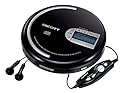 Scott MPR 30 Tragbarer CD Player (PLL Radio Tuner, System mit aufladbarer Batterie, Netzadapter) schwarz