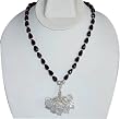 Y Necklace Silver Black Onyx Gemstone Jewelry 16.5 inches