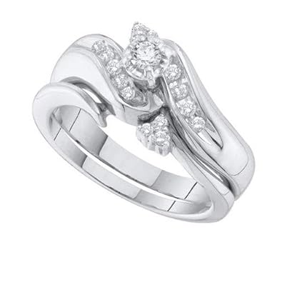 Cheap Girls Jewelry 0.25CTW DIAMOND ROUND CENTER BRIDAL SET For Sale Cheap Girls Jewelry 0.25CTW DIAMOND ROUND CENTER BRIDAL SET For Sale