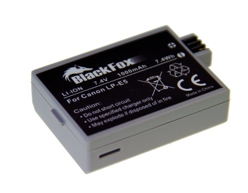 Blackfox BF-E5 Li-Ion Ersatzakku Typ Canon LP-E5 passend f&uuml;r EOS 1000D/450D/500D (7,4V, 10 Preisvergleich