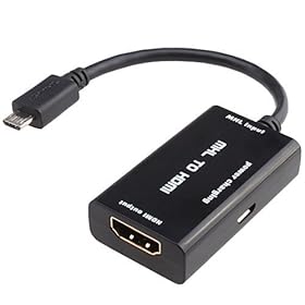 USB to MHL HDMI Video Audio Adapter Cable for HTC Flyer Sensation EVO 3D EVO 4G, Samsung Galaxy S2 i9100