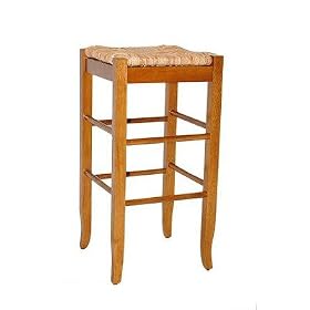 Click here to buy Boraam Square 29H Rush Seat Bar Stool in Oak by Boraam.