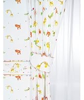 Fun at the Zoo tape top curtains