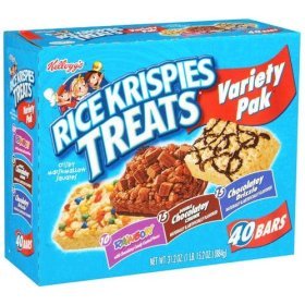 Rice Krispies Treats-Crispy Marshmallow Squares, 40 Bars Variety Pack by Kelloggs