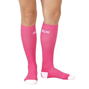 Zensah Unisex Adult Compression Socks, Pink, Medium