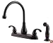 Price Pfister 036-4DYY Treviso Double Handle Kitchen Faucet with Side Spray, Tuscan Bronze