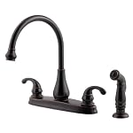 Price Pfister Treviso Double Handle Kitchen Faucet with Side Spray, Tuscan Bronze #0364DYY