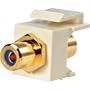 Gold Plated Rca To Rca with Almond Snap-in