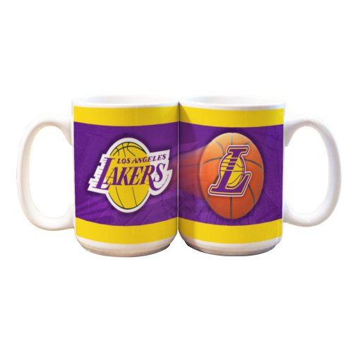 NBA Los Angeles Lakers 2 Pack 15oz White SportsBall Mug