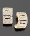 18k Gold Over Sterling Silver Diamond Accent Greek Key Earrings